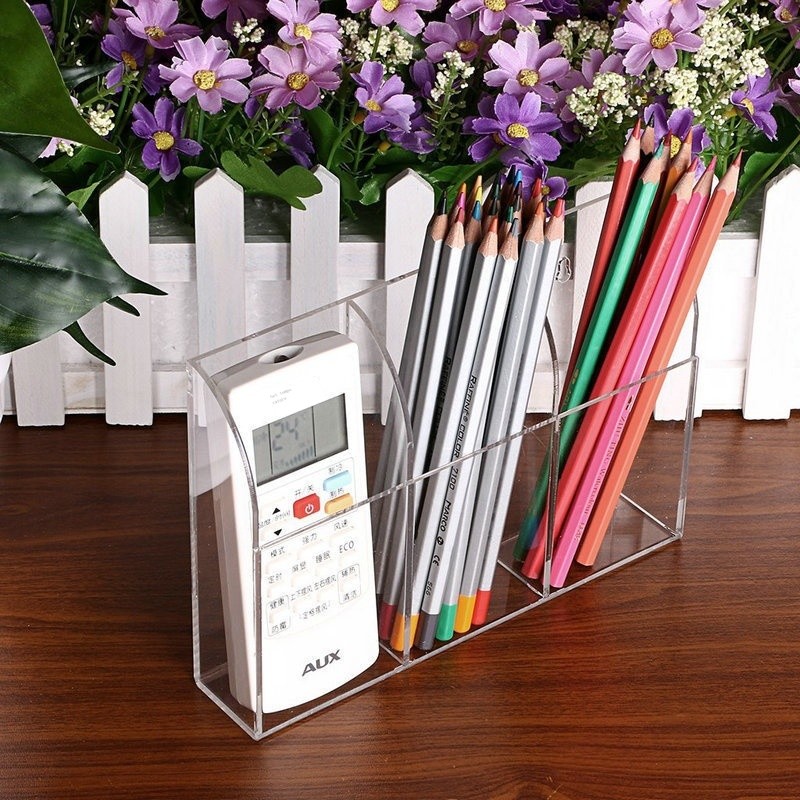 Acrylic Remote Control Storage Box Transparent NailFree WallMounted
