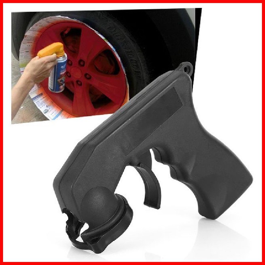 Portable Paint Can Aerosol Spray Gun Adapter Aids Handle Grip Trigger
