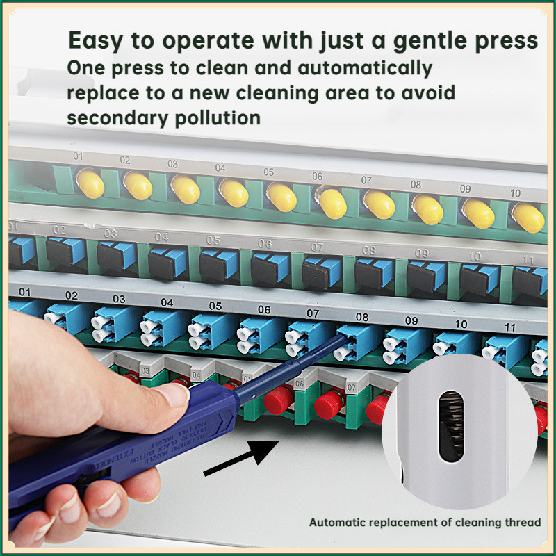 LC/FC/ST/SC One-Click Cleaner Tool 1.25mm and 2.5mm Fiber Optic Cleaner ...