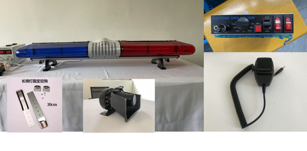 Ambulance/Police LED Lights: Blinker, Siren, Mic, Top Light (Red/Blue ...