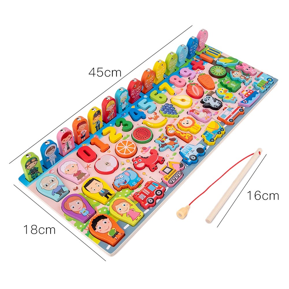 Montessori Educational Toys Wooden Letter Puzzles Board Early Learning ...