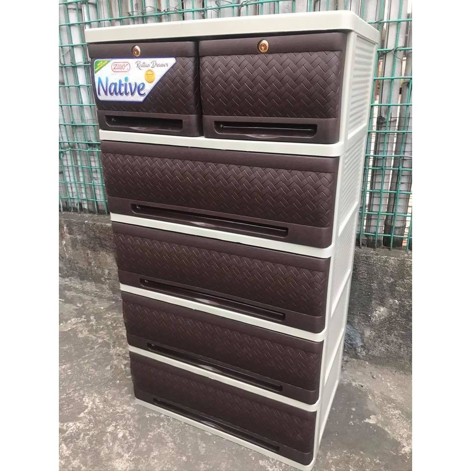 Zooey Native Rattan Drawers 6 Layer & 5 LAYER Stock No. 2002-5L/Stock ...