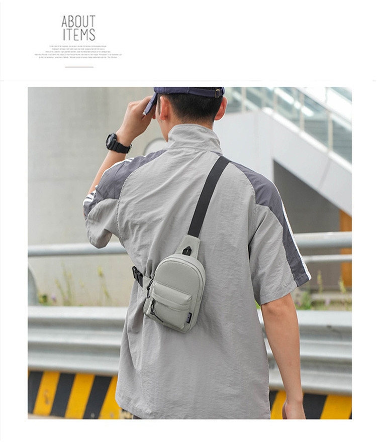 Casual Small Chest Bag New Fashion AllMatch Mobile Phone Bag for Men