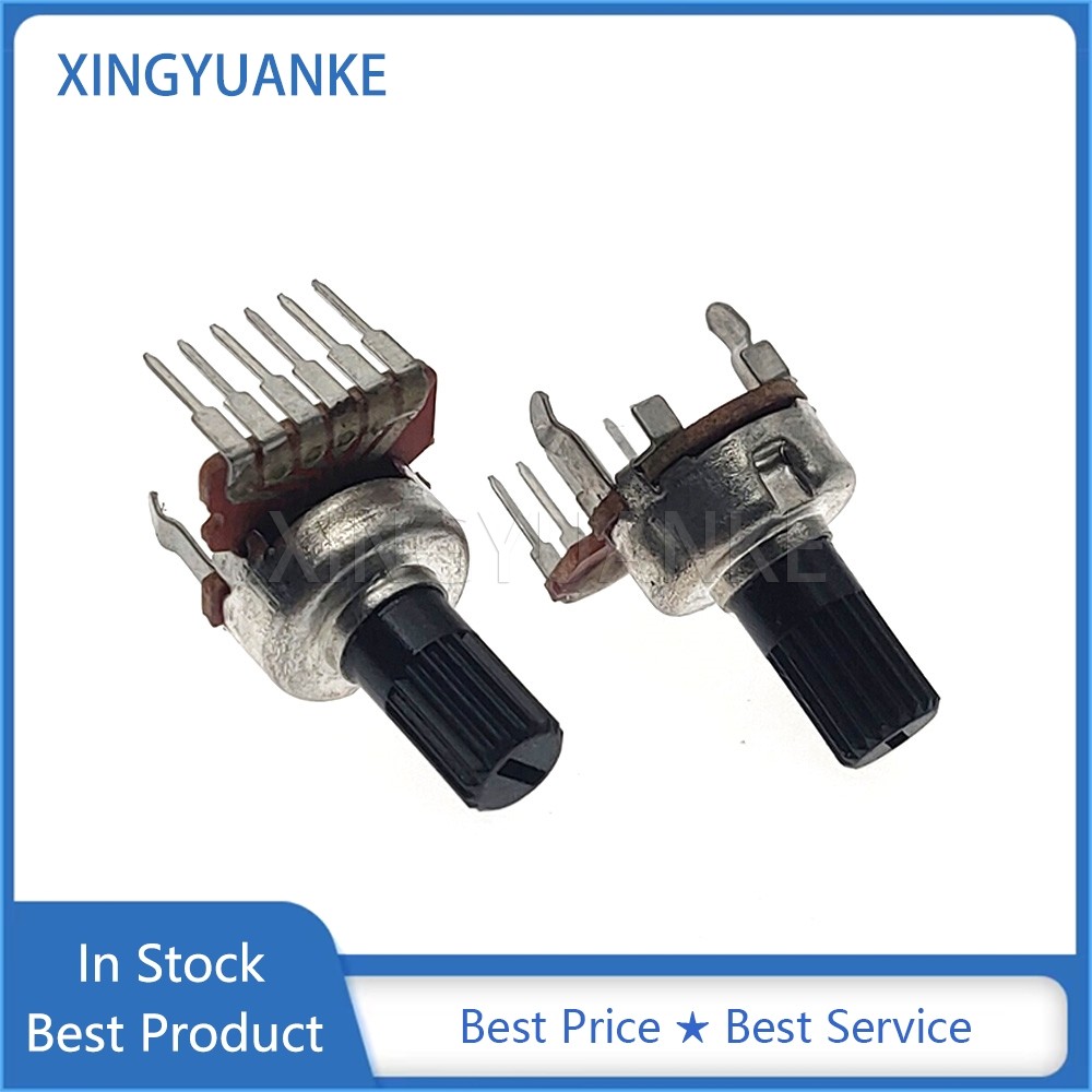 5Pcs/lot 121 Type Vertical Double B50K B503 6-Pin Audio Volume ...