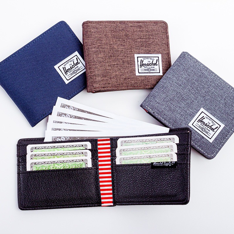 This Year's New Men's Short Canvas Wallet Trendy Brand Student Change ...