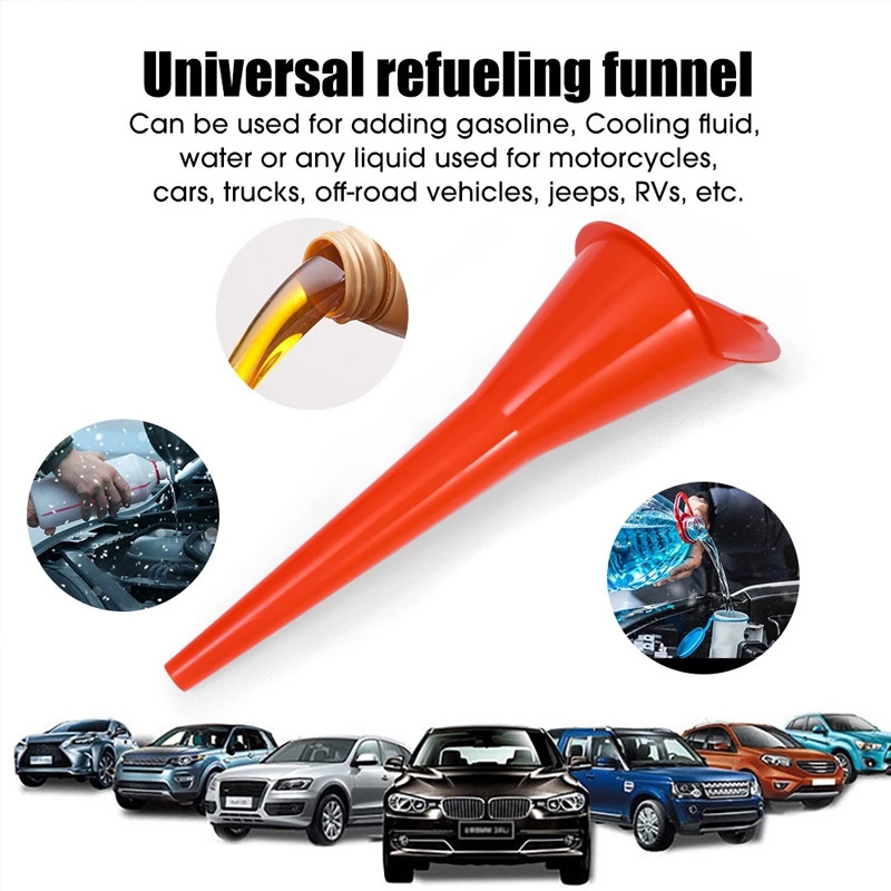 Car Refueling Longer Funnel Antisplash Plastic Auto Long Mouth Oil
