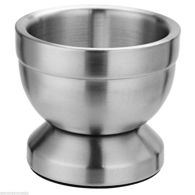 Solid Thick Stainless Steel Mortar And Pestle Kitchen Garlic Ping Pot ...