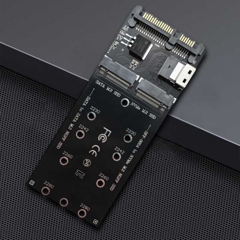 ch] To SATA Adapter Sff-8654 To M2 NVME SSD Converter 2 In 1 Combo ...