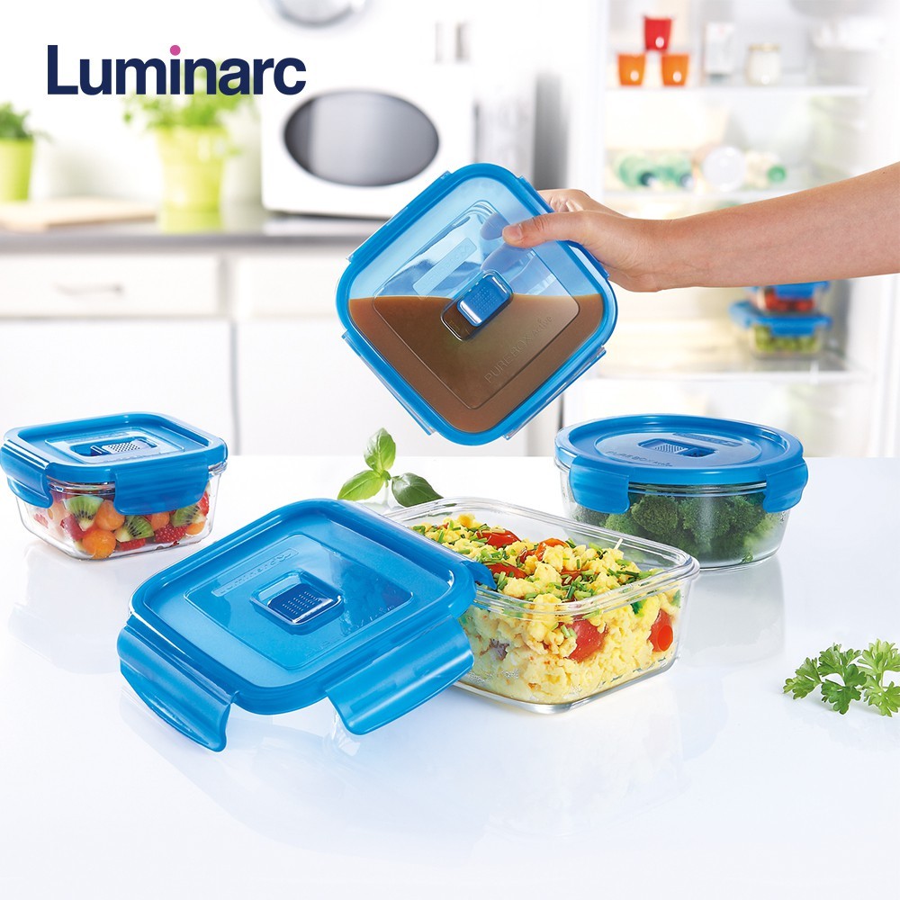 Luminarc Pure Box 197cl Rect. Glass Food Keeper Storage Microwave Oven ...