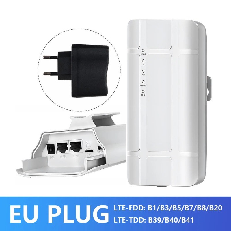 4G LTE Outdoor WiFi Router, Unlocked CPE, 300Mbps Modem with Sim Card ...