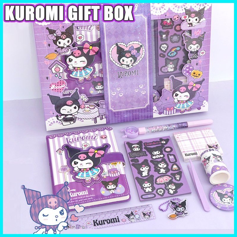Handbook Sanrio Kuromi Stationery Set Handbook Gift Box Children Girls ...