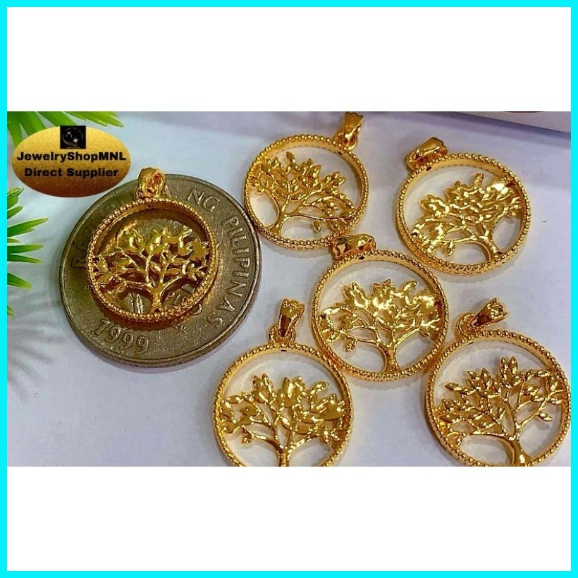 COD️18K SAUDI GOLD HOLLOW MONEY TREE IN ROUND CP2 | Shopee Philippines