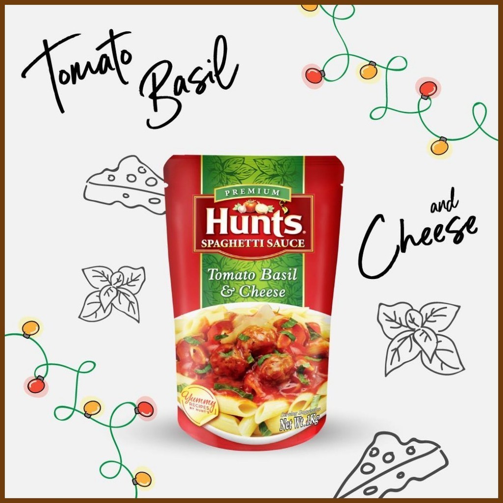 Hunt's Spaghetti Sauce w/ Basil & Cheese (1KG) | Shopee Philippines