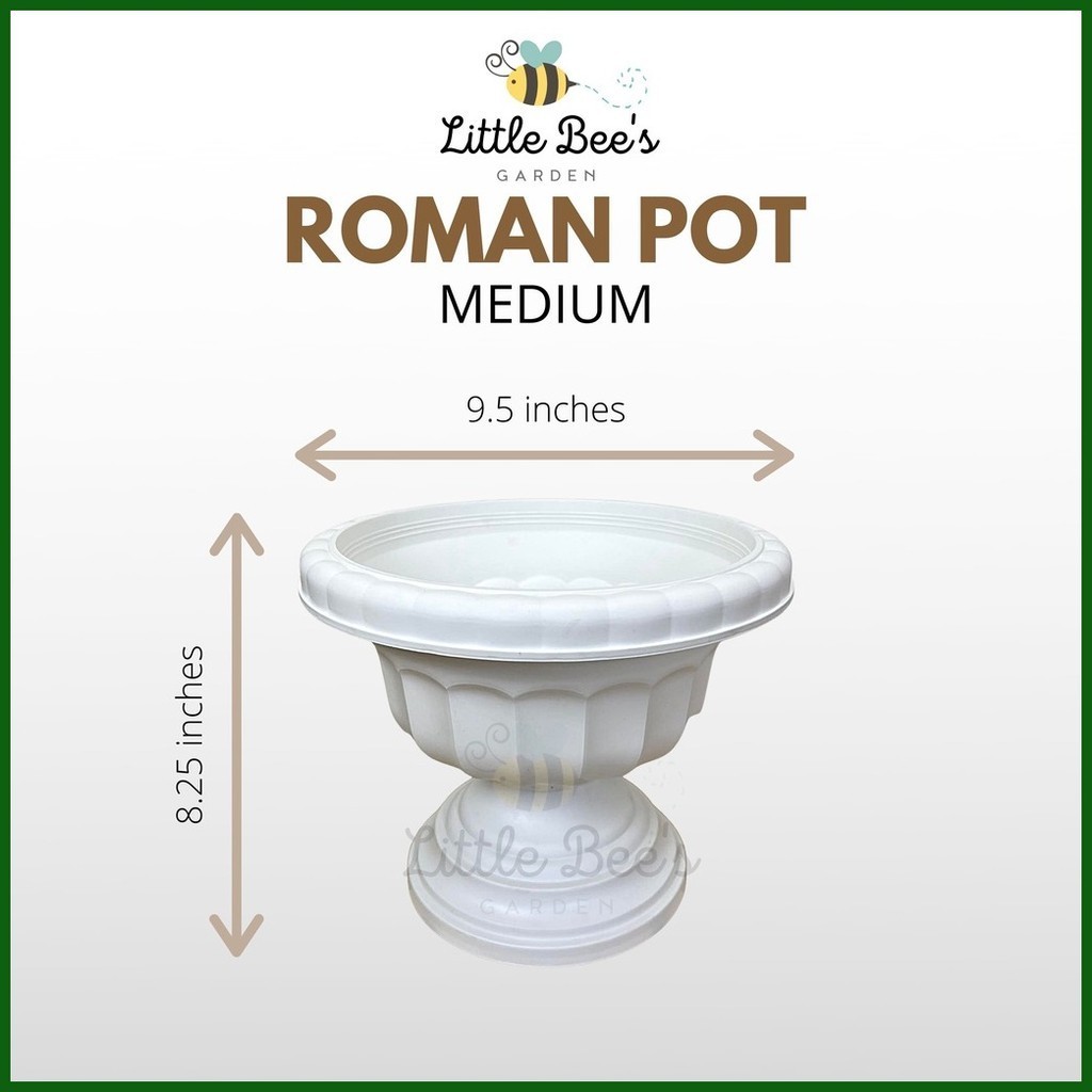 Roman Vase White Pot Decorative Pot [Little Bee's Garden] Shopee