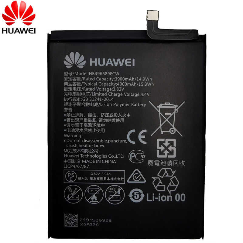 Hua Wei & Orihinal Hb396689ecw 4000Mah Battery For Huawei Mate 9/9 Pro ...