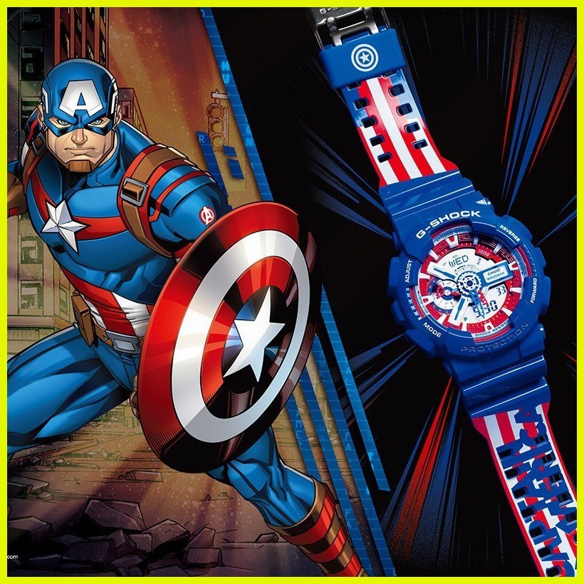 Casio GA110 Model G Shock X Avengers Marvels Captain America Iron Man Spiderman Men Watch Shopee Philippines