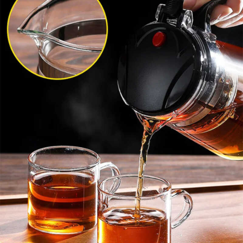 Household Glass Kettle Filtered Heatresistant Glass Tea Set Tea Brewer ...