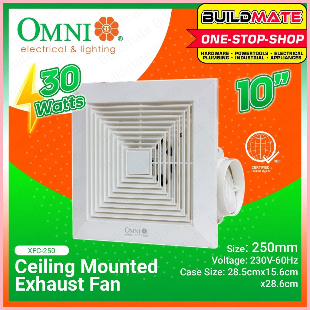 ♂ BUILDMATE Omni Ceiling Mounted Exhaust Fan 10" Inch Kitchen Exhaust