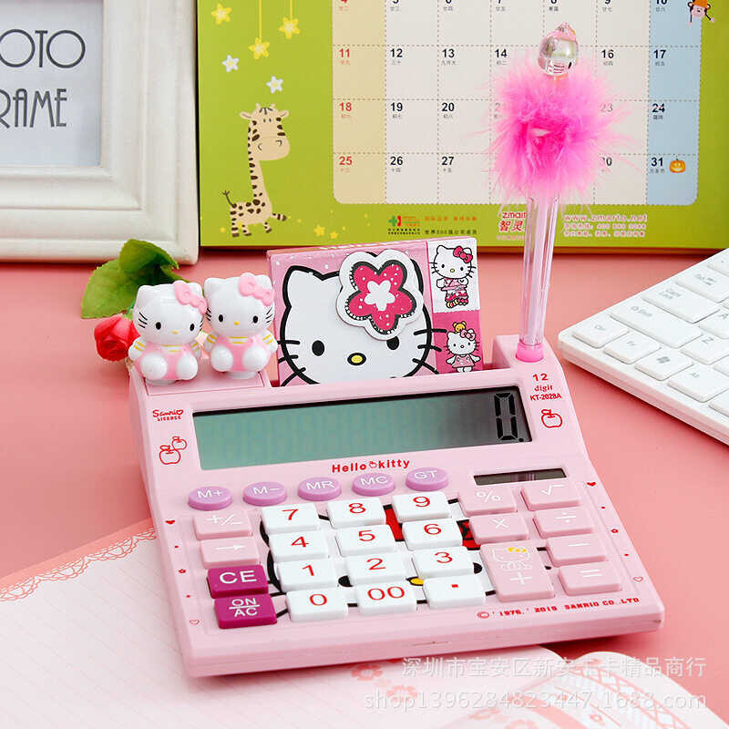 O Behalf Of The Cartoo Hello Kitty Powder Office Calculator Solar ...