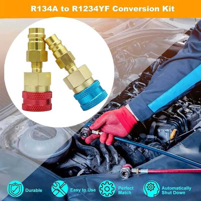 3 2Pcs 3 Air Conditioning Quick Connector R1234yf/R12 To R134a ...