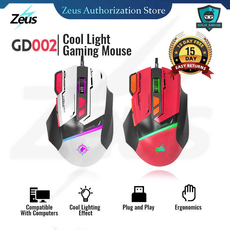 Ninja Sales. Zeus X Am Wired Gaming Mouse Na May RGB LED Light 8 Keys ...
