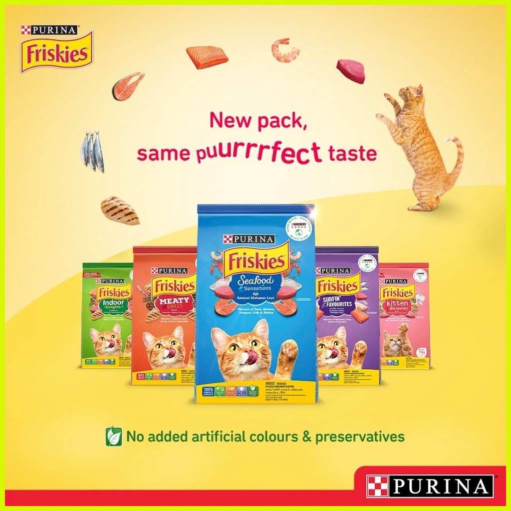 ☃ PURINA FRISKIES Seafood Sensations Best Dry Cat Food for Adult Cats
