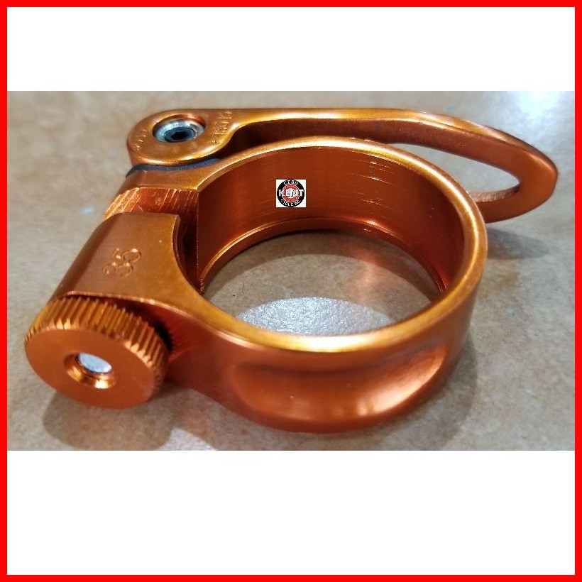 Alloy Mtb seat clamp w quick release pin 35.0 (made in taiwan) Shopee