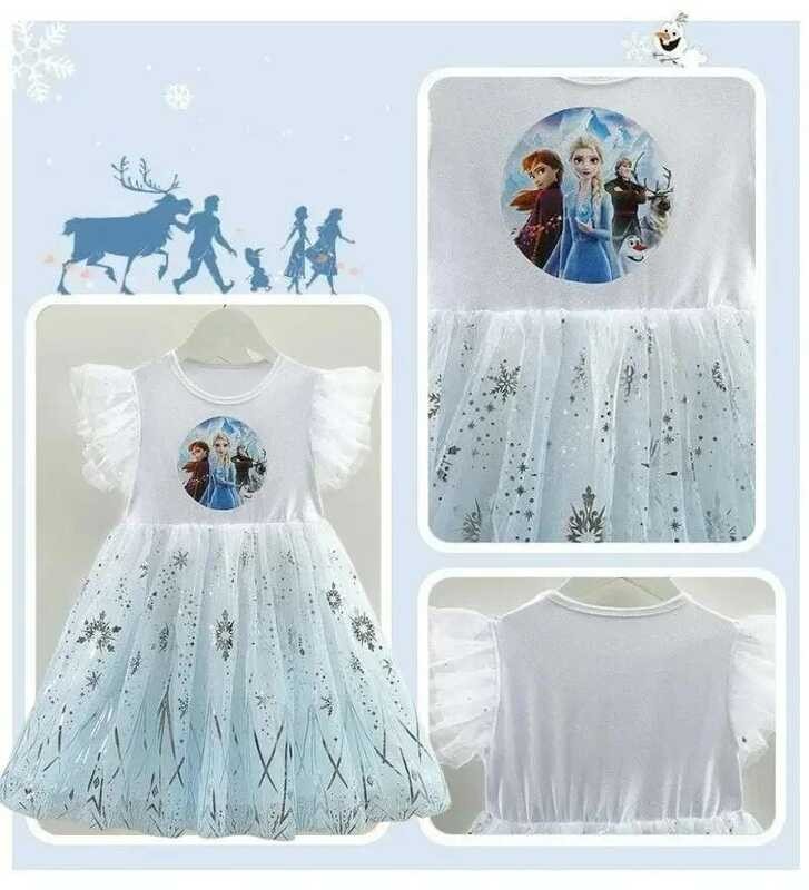 Princess Elsa Mesh Party Dress