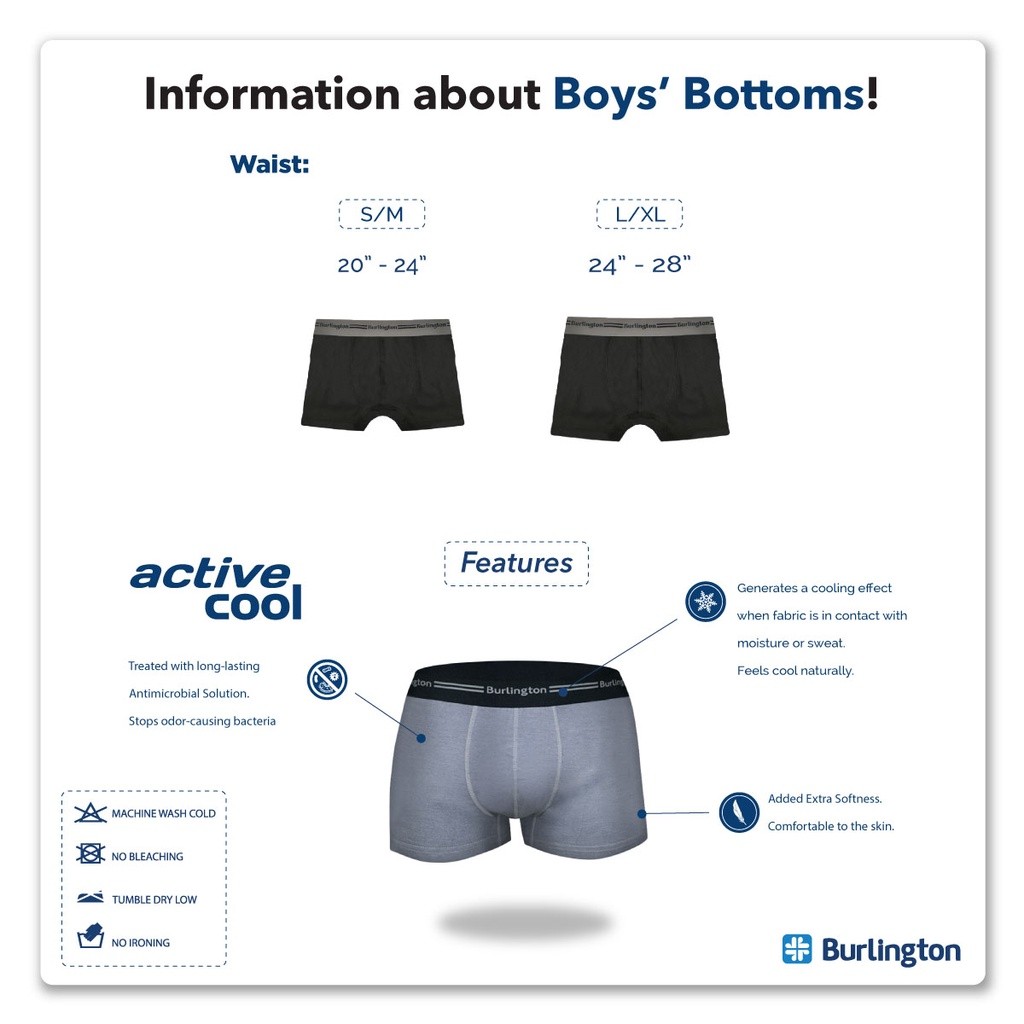 Burlington Mens Nylon Boxer Brief 2 pieces in 1 pack OGTMBBG17 (Limited ...