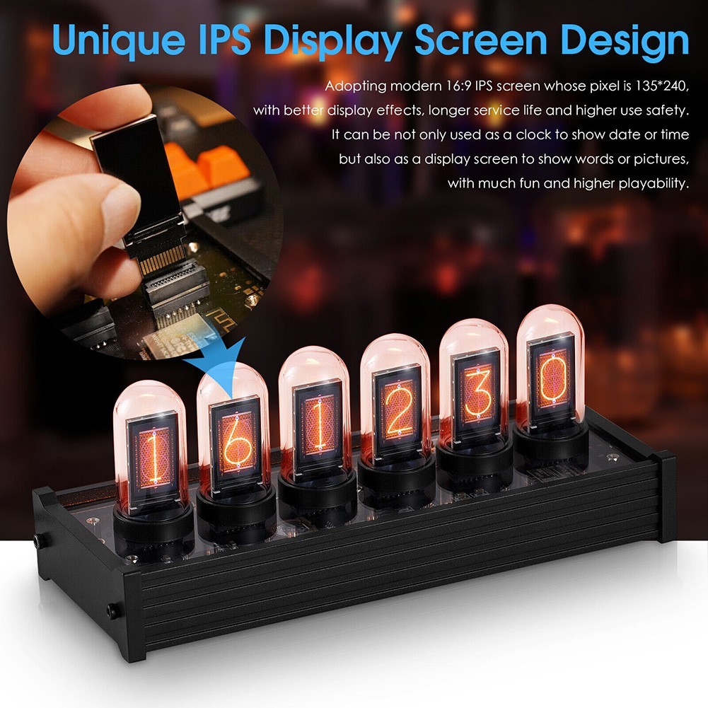 COOCOB. Ready Stock Modern Digital IPS Tube Clock Large Display PC ...