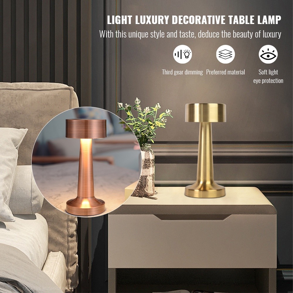 Smart Desk Lamp Golden Bar Lamp Touch Control Mini Table light Warm ...