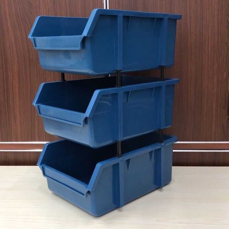 3Pcs Large Stackable Bin Boxes Storage Organizer Supplies Tools Bins ...