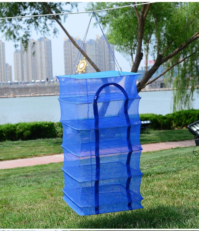 Foldable Fish Drying Net Hanging Drying Net Sun Drying Cage Anti ...