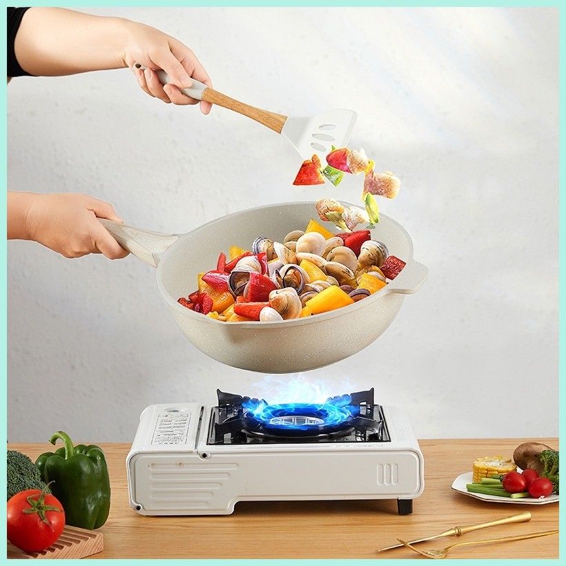 Gaoboos Granite periuk batu Non Stick Cookware Set PFOA Free Suitable ...