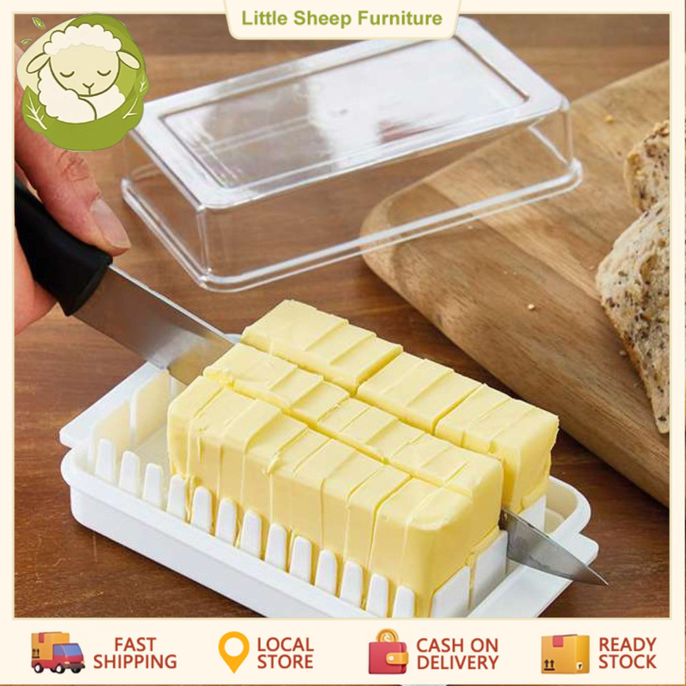 Cheese Countertop Dish Storage Butter Tray Slicer Transparent Keeper ...