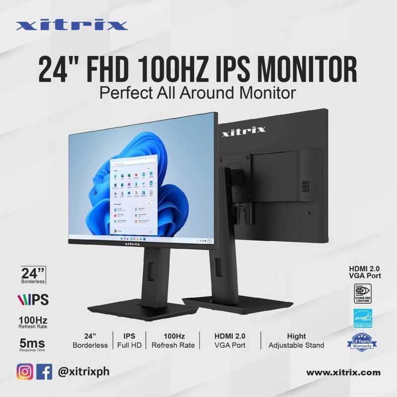 24 Xitrix Inch Professional IPS 100Hz Full HD Bezel Less Monitor, W ...