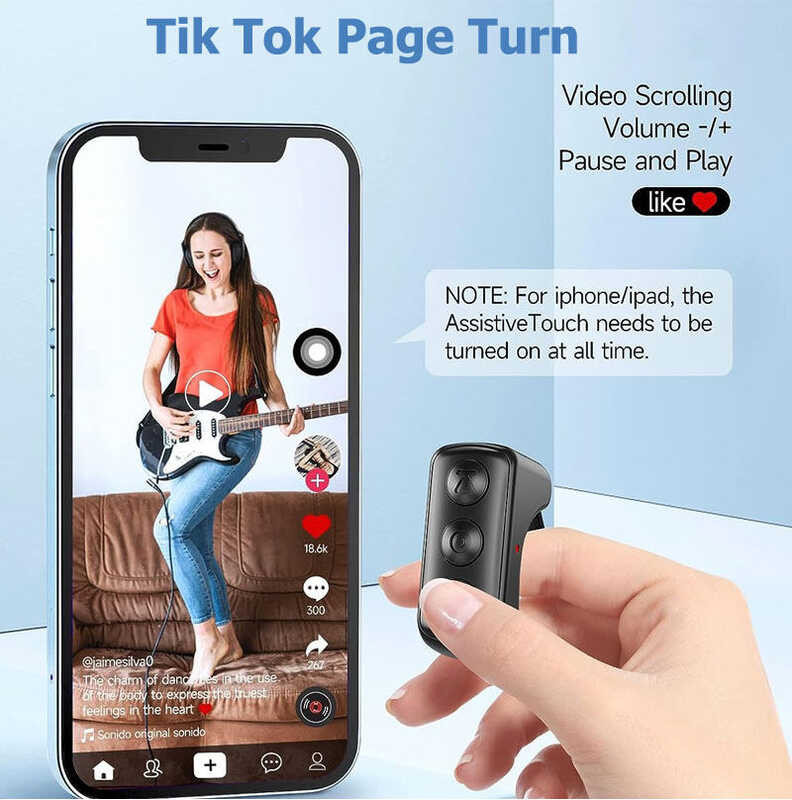 TikTok Bluetooth Fernbedienung - Selfie Remote Control Für Videos & Fotos