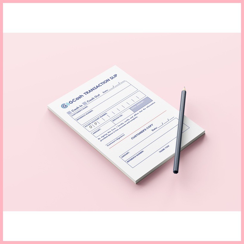 ♨ Customized GCASH Transaction Slip (100 pages) | Shopee Philippines