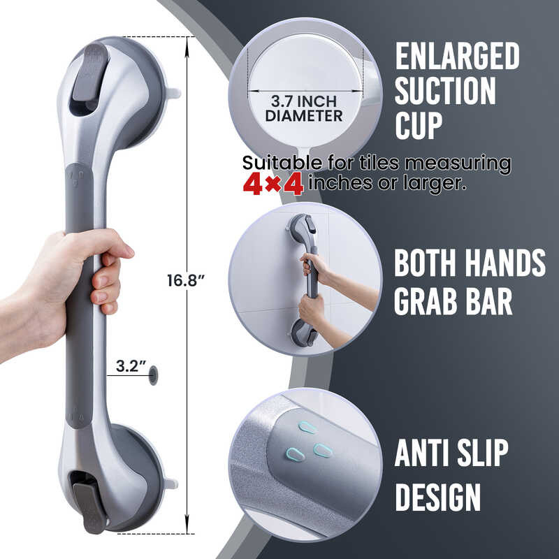Cup Grab Suction Bars 43Cm Shower Aids To Keeping Balance For The