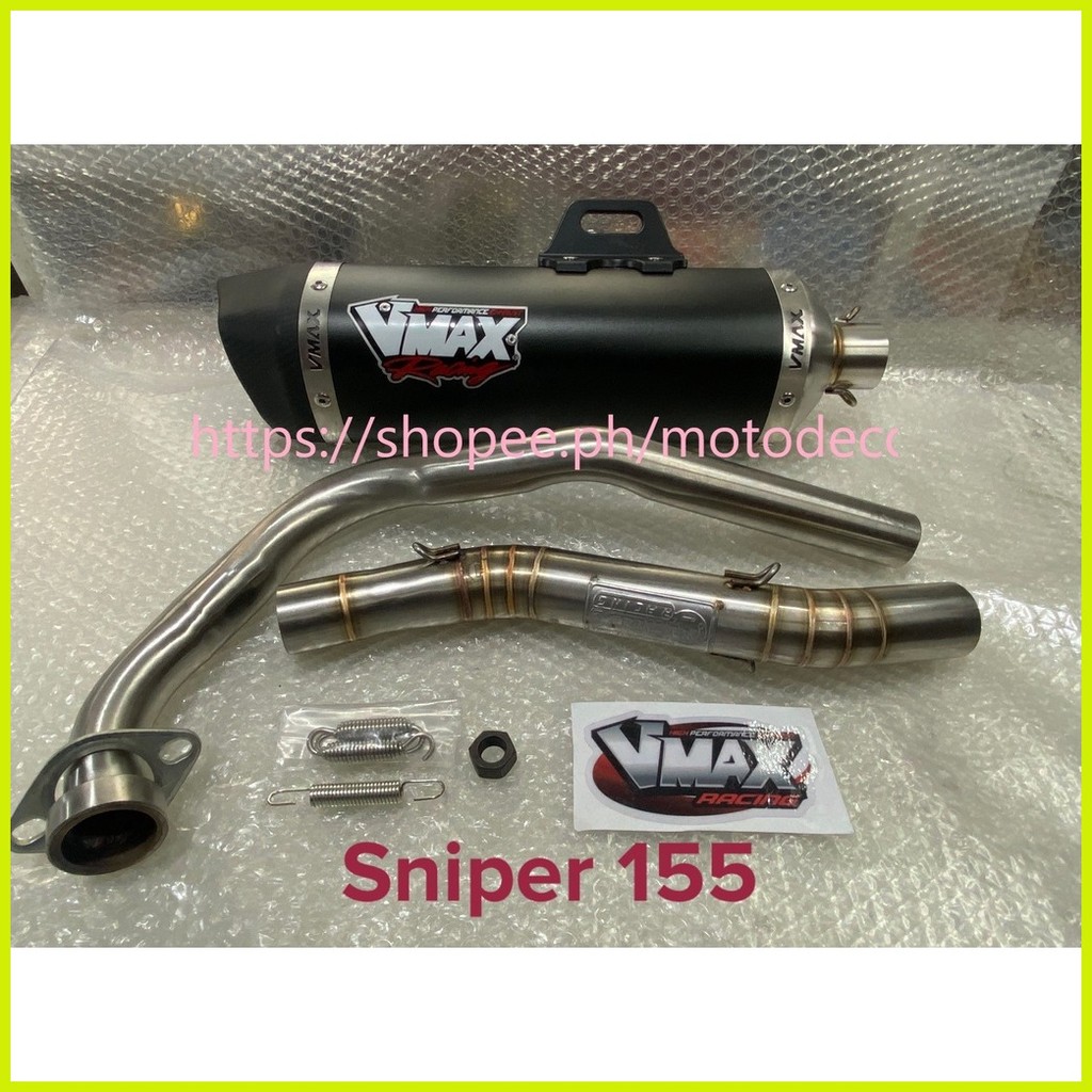 ۞ VMAX POWER PIPE for SNIPER 155 v2 WITH ELBOW AND CANISTER | Shopee ...