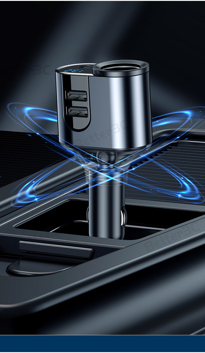 3 in 1 200W Super Fast Charging car charger Multi angle rotation