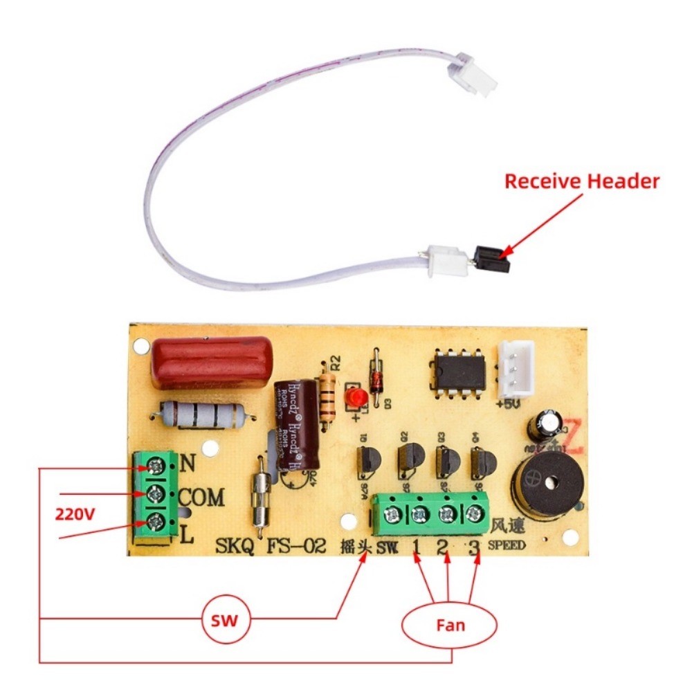 Universal Fan Remote Control Modified Board Circuit Control Motherboard ...