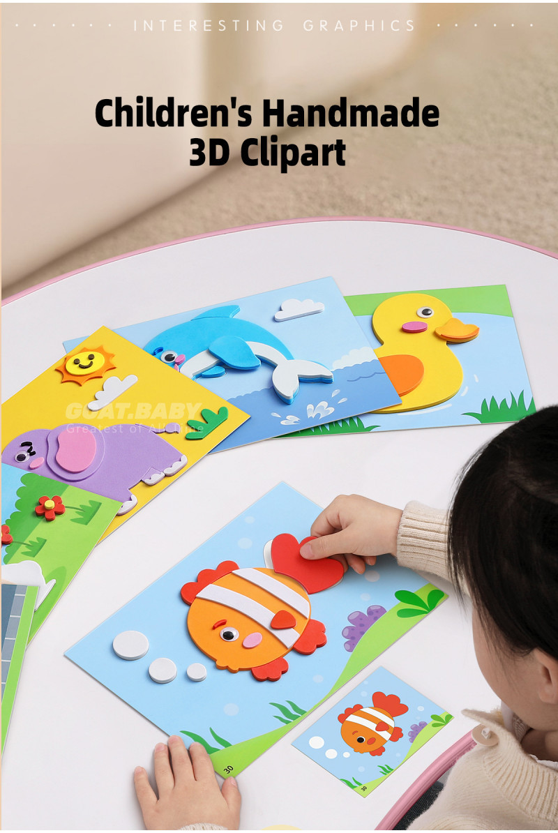 Cute Cartoon 3D EVA Foam DIY Coloring Sticker Art Craft Kits for Kids ...
