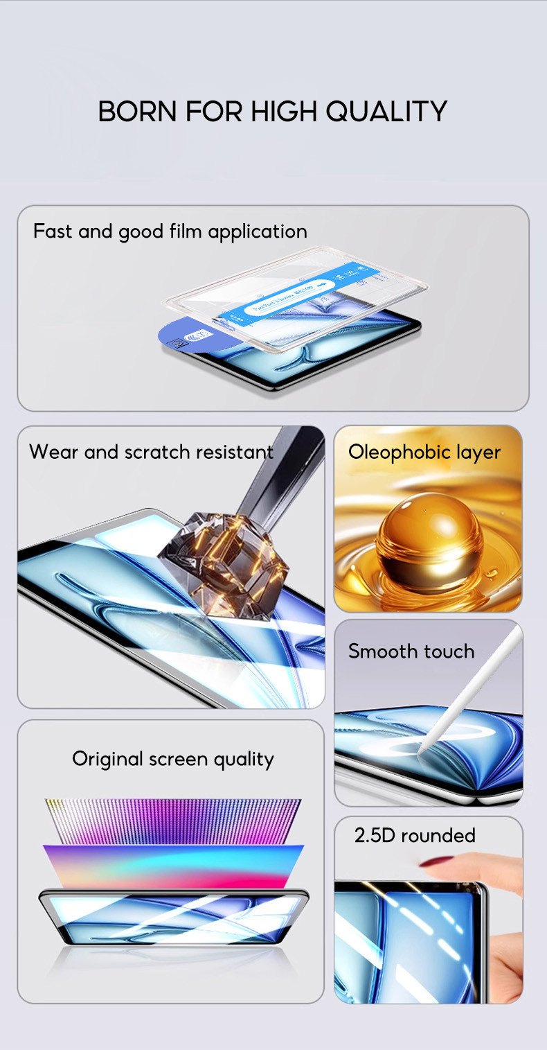TBTIC Tempered Glass For Samsung Tab A11 A9 S10 S9 S8 S7 FE Plus 12.4 ...