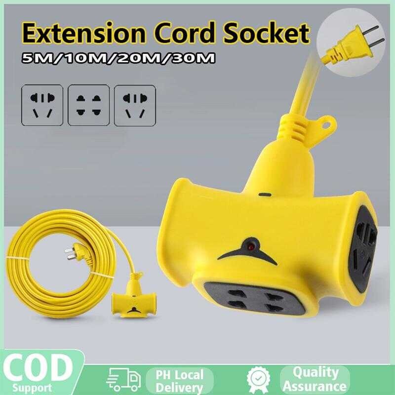 Portable Original Electric Wire Extension Heavy Duty 10/20/30 Long Cord ...