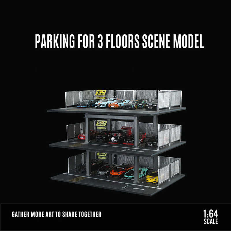Moreart 1:64 Scale Ama Miniatures Car Garage Model With LED Lights ...
