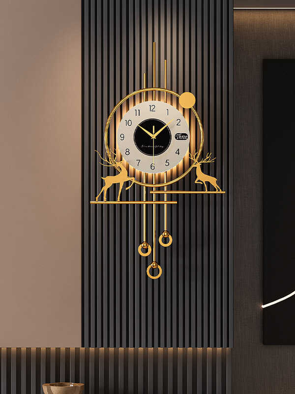 Grille Wall Clock 2025 New Style Creative Light Luxury High-End Clock ...
