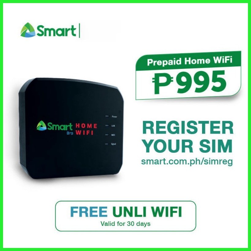 SMARTBRO PLDT HOME PREPAID WIFI ID3 W/ UNLI 30DAYS R051/R021/R281/R291 ...