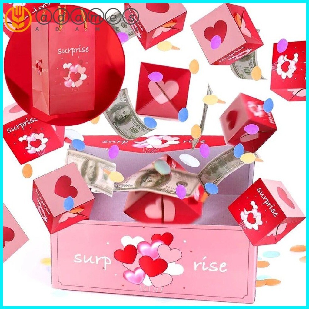 ADAMES Surprise Bounce Box, DIY Folding Red Envelope Bouncing Box, Gift ...