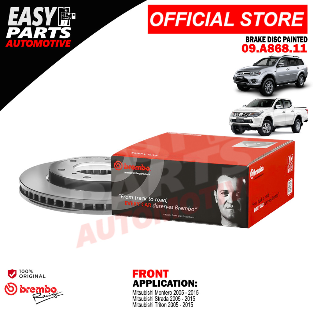 Brembo Rotor Disc 09.A868.11 / 09.A868.1X Mitsubishi Montero, Strada ...